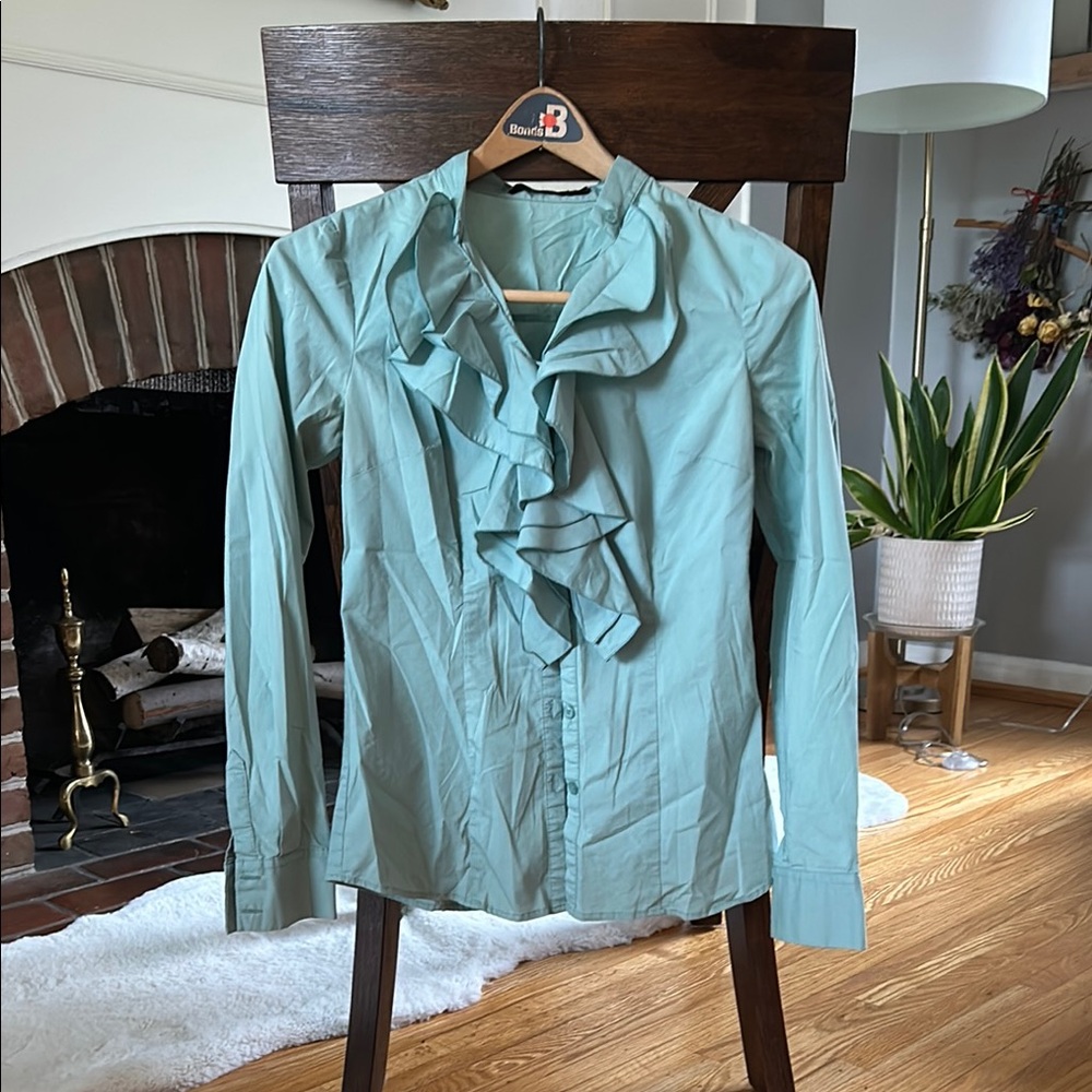 Ruffle Front Blouse - The Limited
